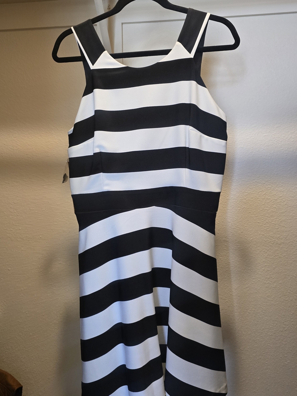 NWT Rachel Roy Women’s Black and White Striped Sleeveless Dress